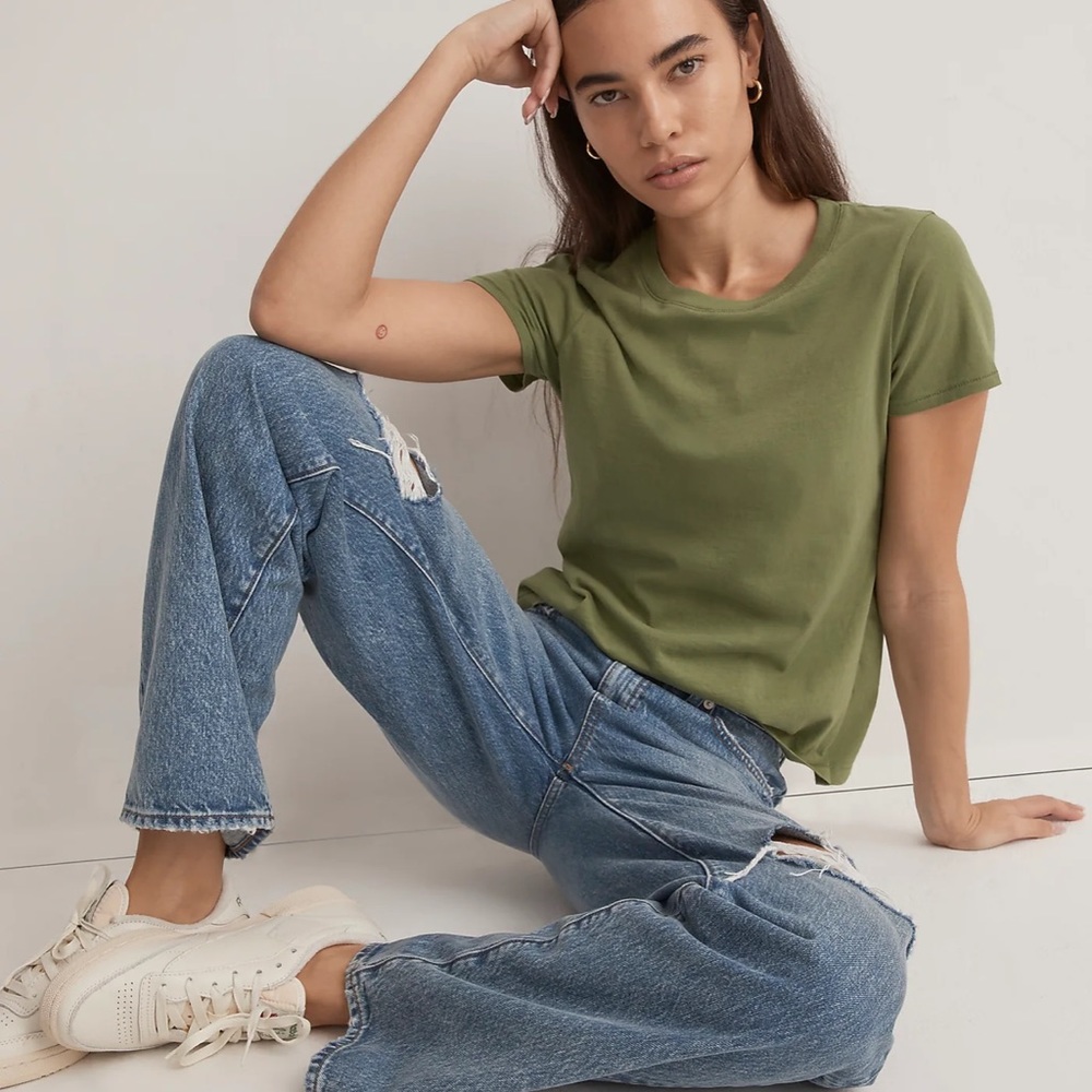 Madewell Northside Vintage Tee Short Sleeve Green Size L